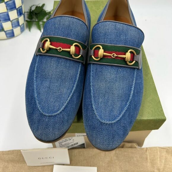 Men’s Gucci horse bit denim loafers size 10 made in Italy - Picture 10 of 10